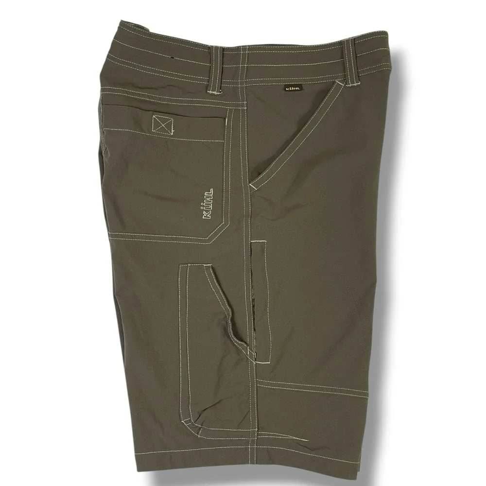 Kuhl Renegade Men 32 Hiking Shorts Brown Stretch Contrast Stitch 11" Inseam - Picture 6 of 12